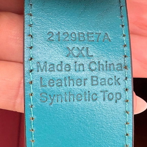 Catchfly Studios women’s brown leather western boho belt sz XXL Cross hardware - Picture 5 of 5